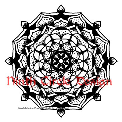 [Image description: white background, black outline and dots and fills mandala with 8-fold symmetry]