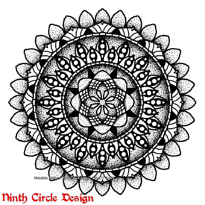 [Image description: on a white background, a black outlined/filled mandala with 8-fold and 16-fold symmetry.] 